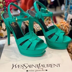 🏝 YSL Tribute Sandal Heel Like new 🏝